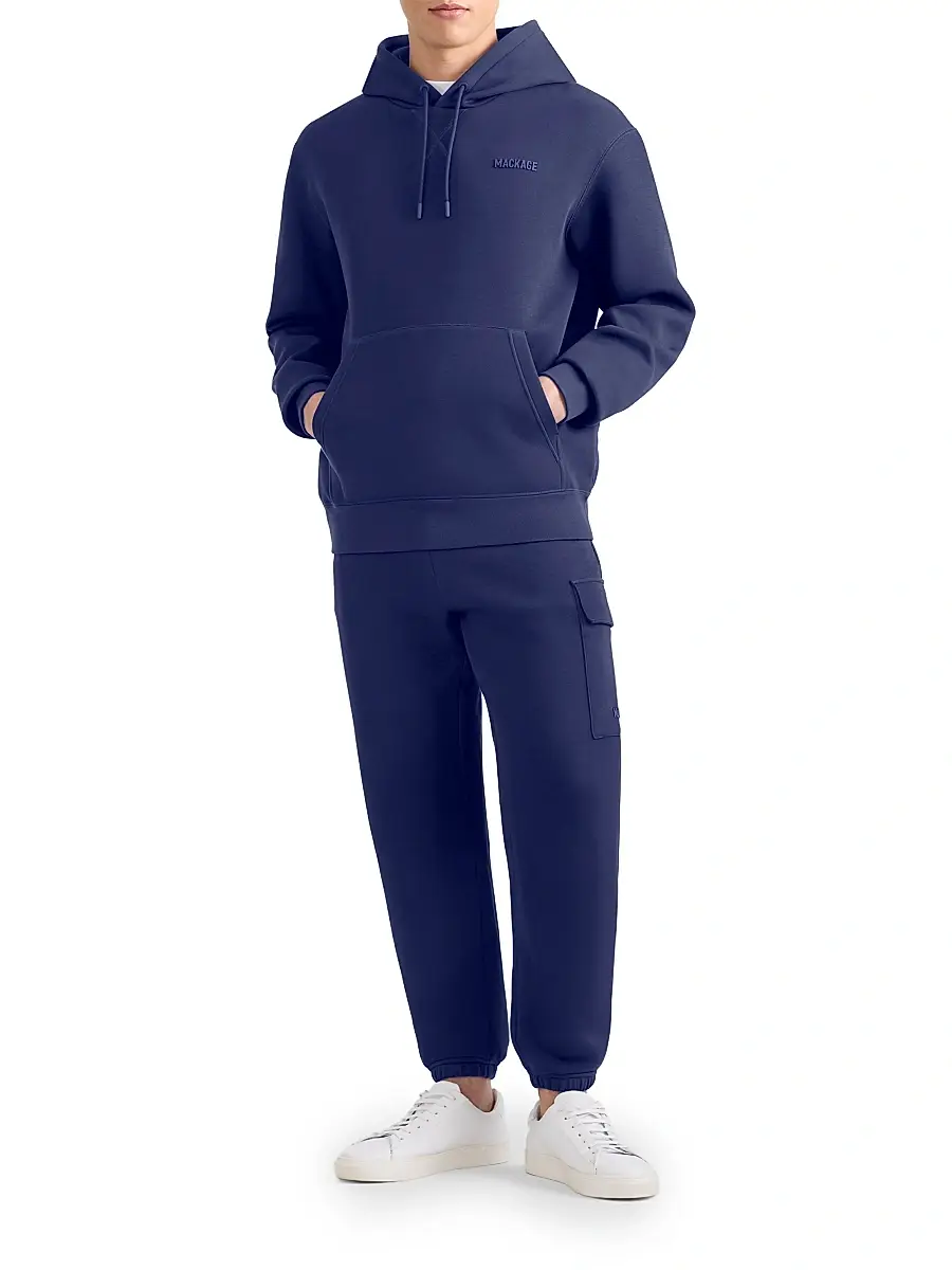 Mackage Men's Kolton Double-Face Jersey Logo Hoodie | Thumbnail 2