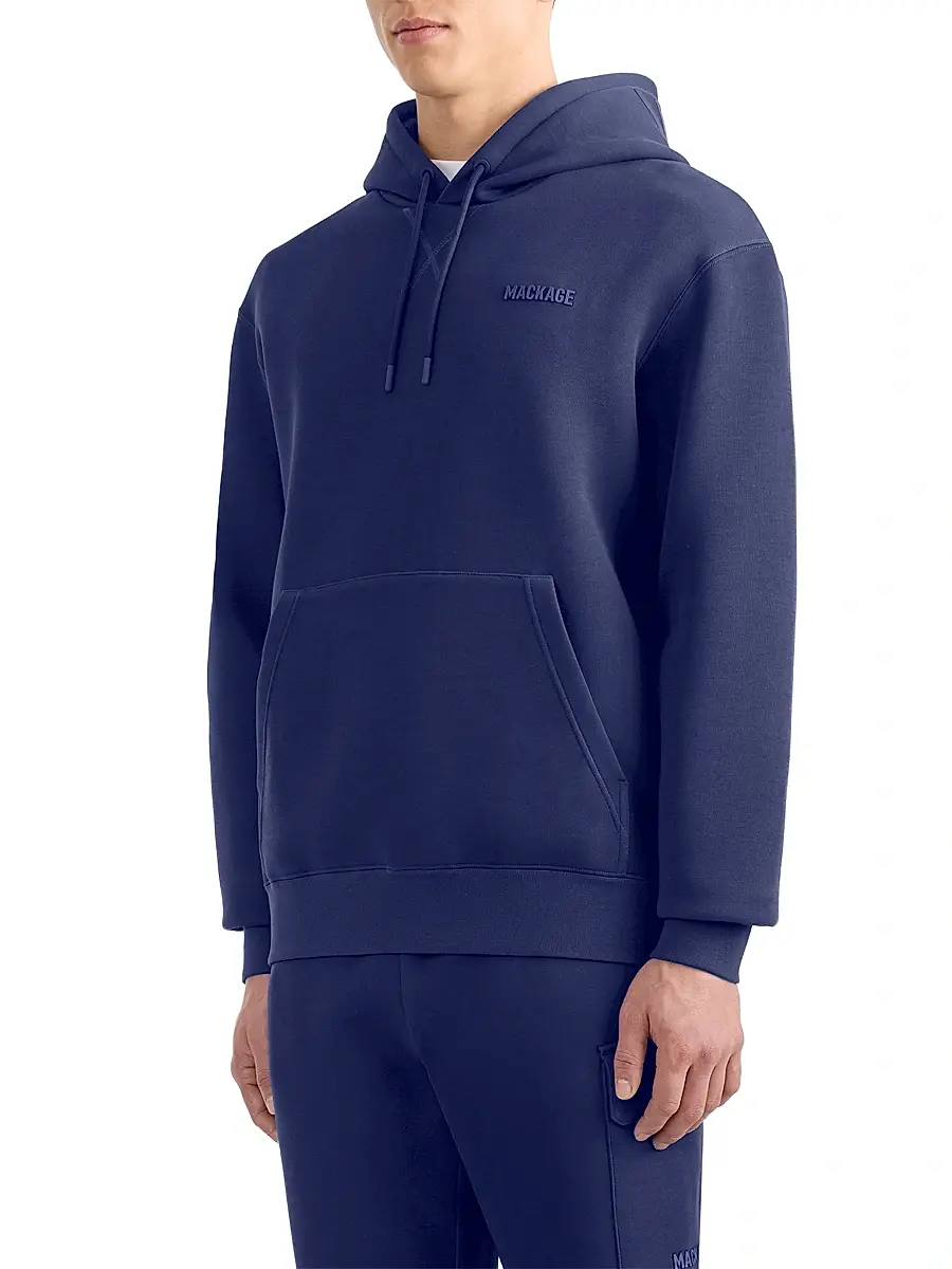 Mackage Men's Kolton Double-Face Jersey Logo Hoodie | Thumbnail 4