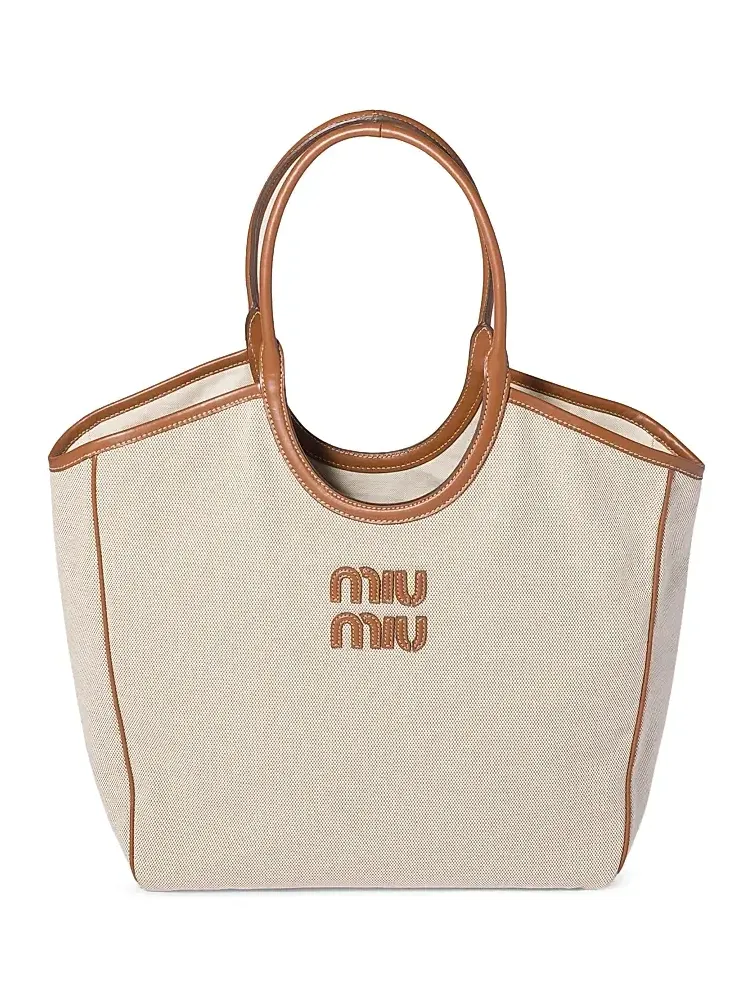 Women's Ivy Canvas and Leather Tote Bag Women's Ivy Canvas and Leather Tote Bag