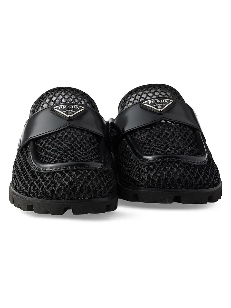 Prada Women's Mesh Fabric Mules - Black | Thumbnail 2 Prada Women's Mesh Fabric Mules - Black | Thumbnail 2