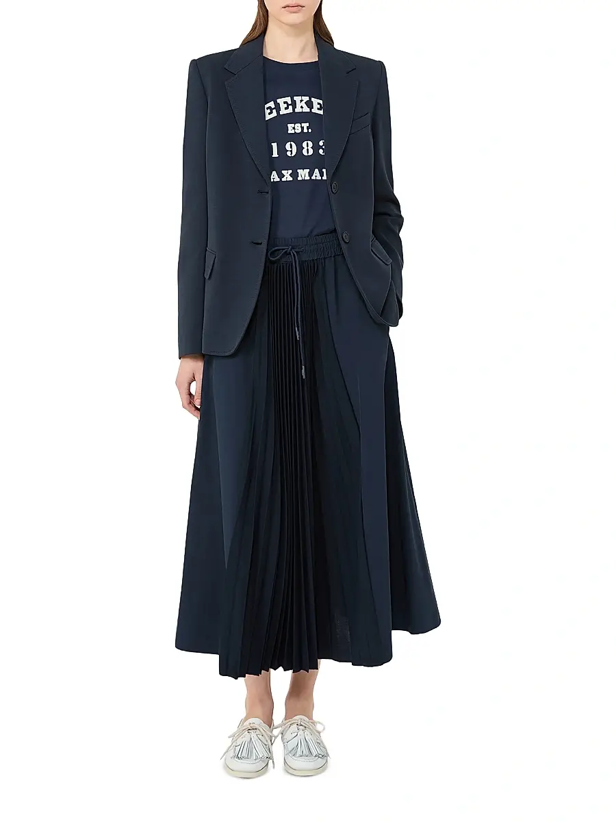 Weekend Max Mara Women's Cotton Jersey Blazer - Navy | Thumbnail 2 Weekend Max Mara Women's Cotton Jersey Blazer - Navy | Thumbnail 2