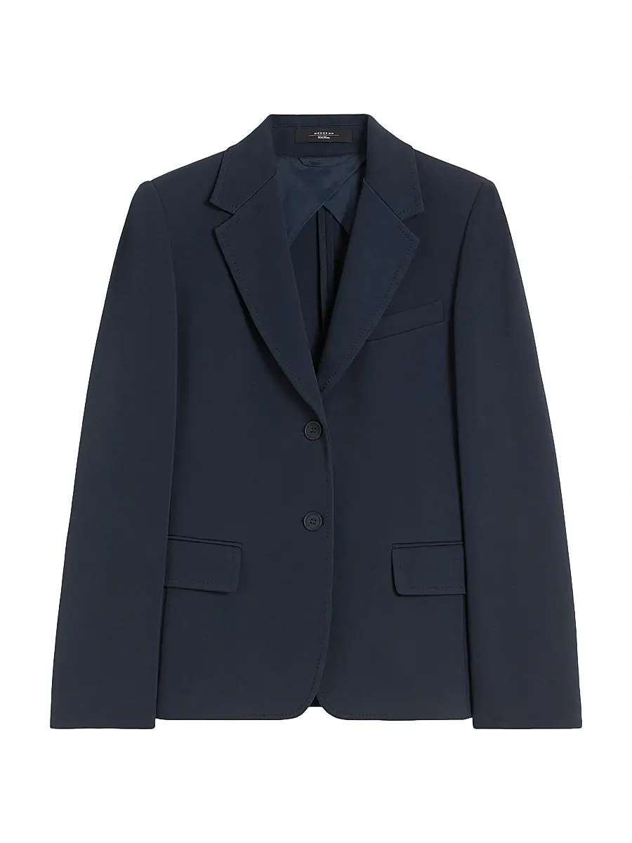 Women's Cotton Jersey Blazer - Navy Women's Cotton Jersey Blazer - Navy