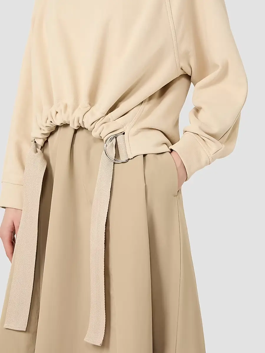 Weekend Max Mara Women's Technical Fabric and Cotton Dress - Hazelnut Brown | Thumbnail 6