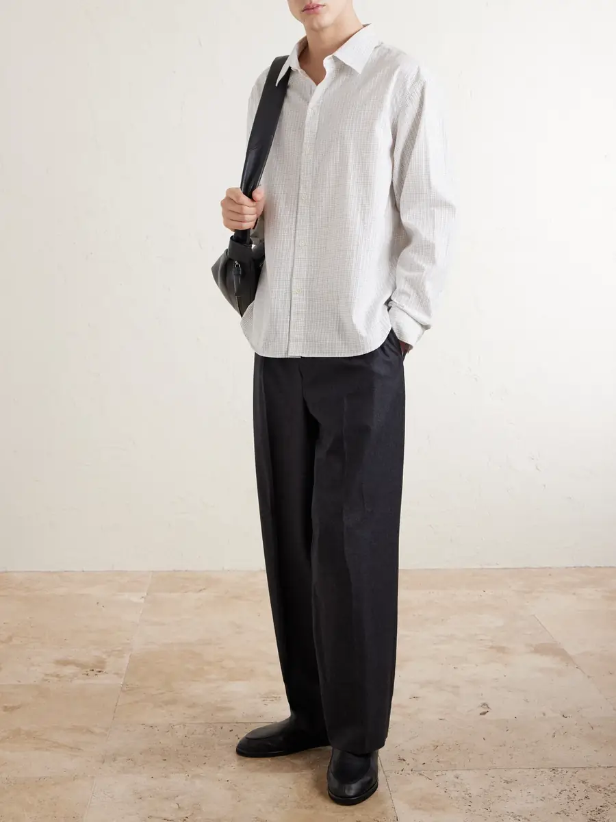 mfpen Generous Checked Cotton-Poplin Shirt - Men | Thumbnail 2