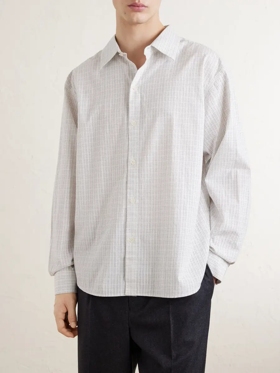 mfpen Generous Checked Cotton-Poplin Shirt - Men | Thumbnail 3