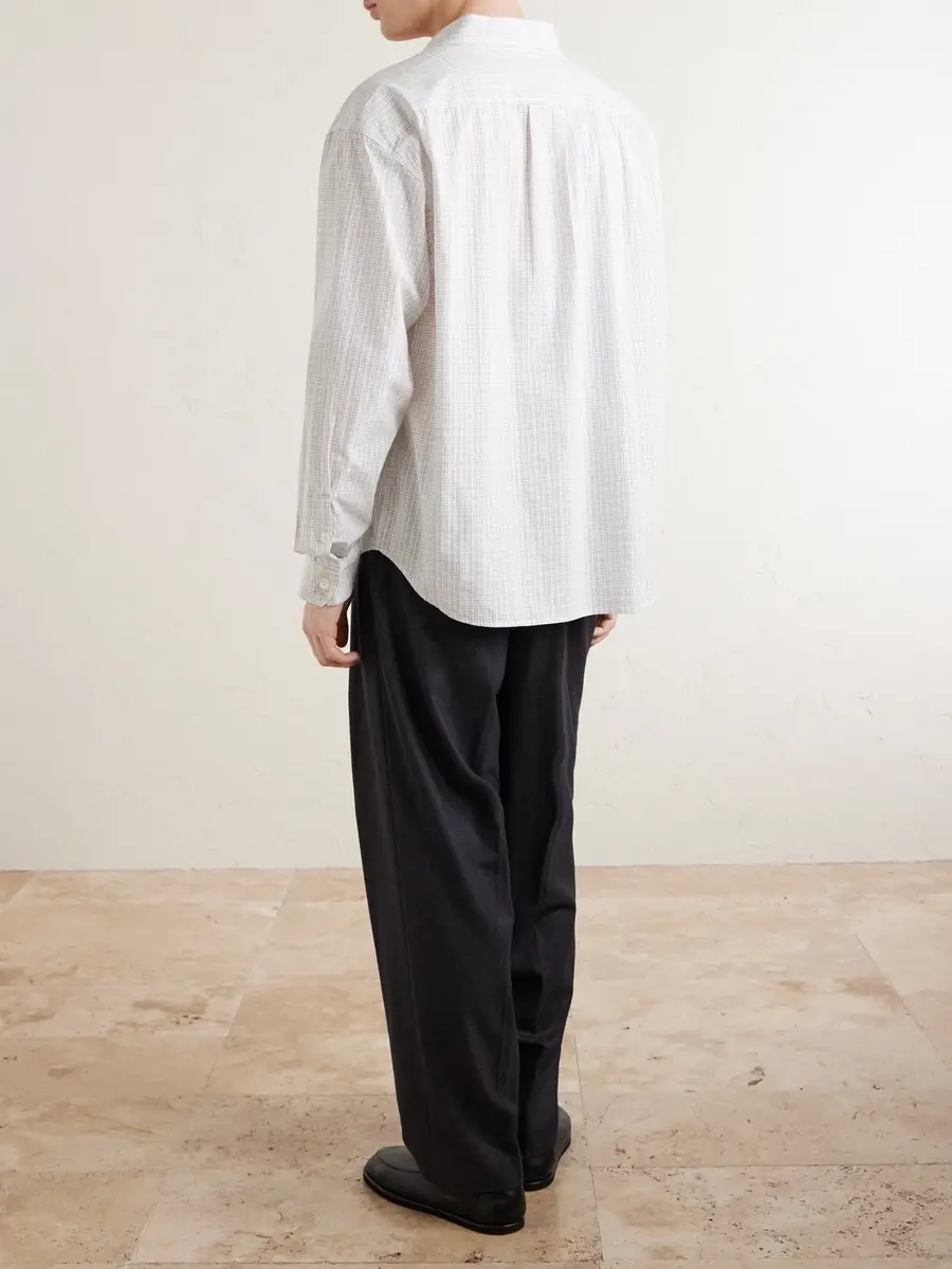 mfpen Generous Checked Cotton-Poplin Shirt - Men | Thumbnail 4