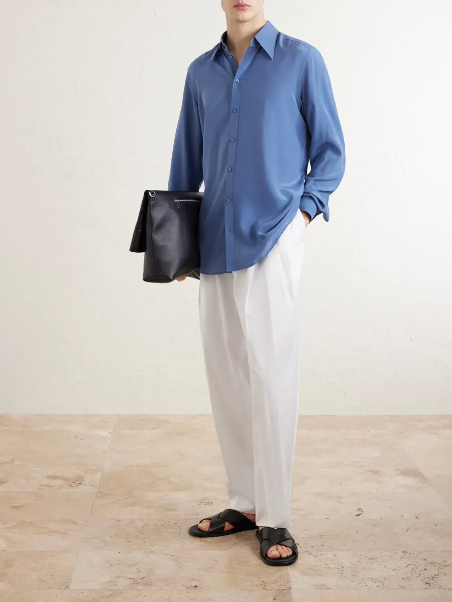 Dolce & Gabbana Silk Oxford Shirt - Men | Thumbnail 2