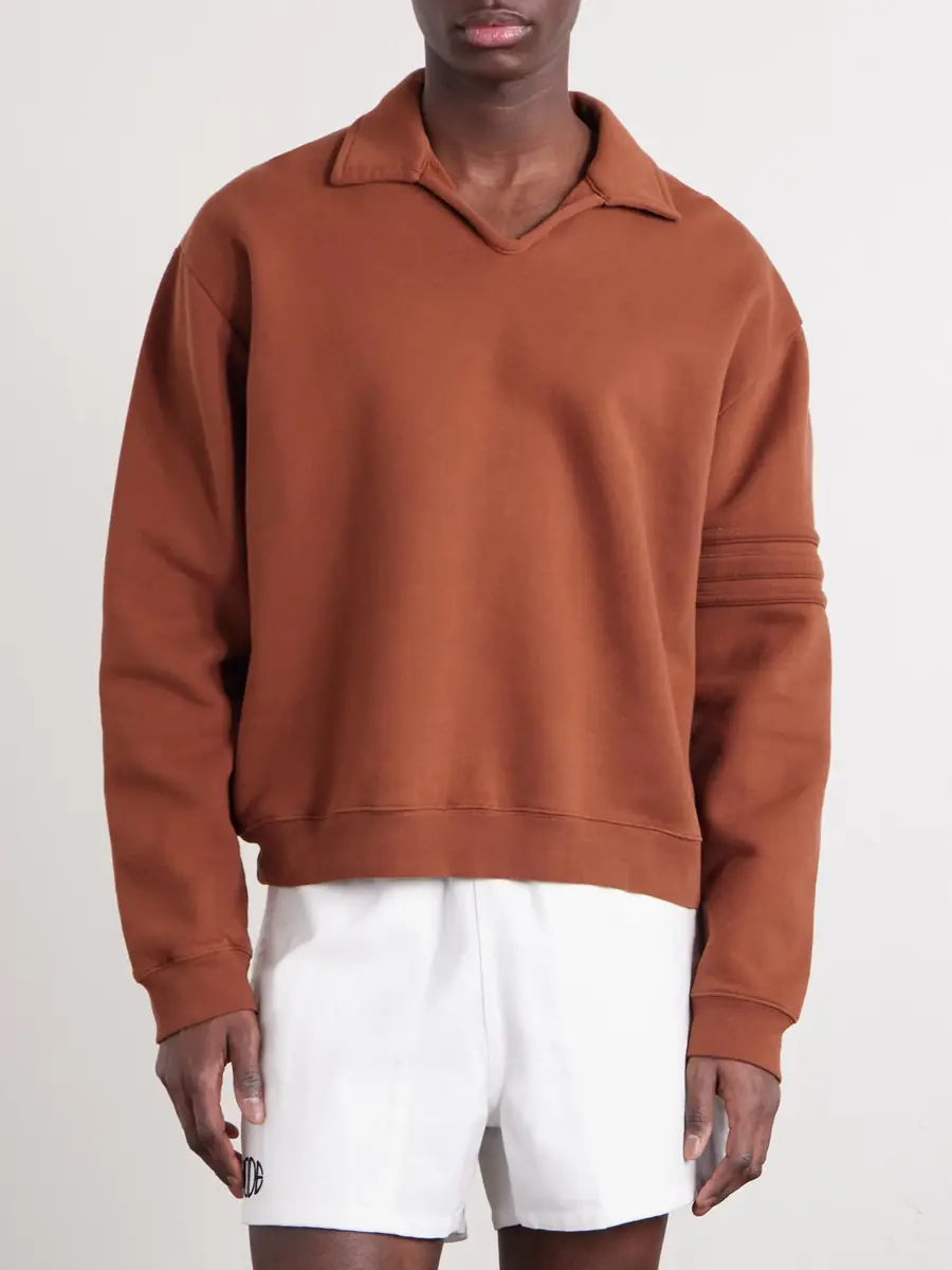 BODE Crew Polo Cotton-Jersey Sweatshirt - Men | Thumbnail 3 BODE Crew Polo Cotton-Jersey Sweatshirt - Men | Thumbnail 3