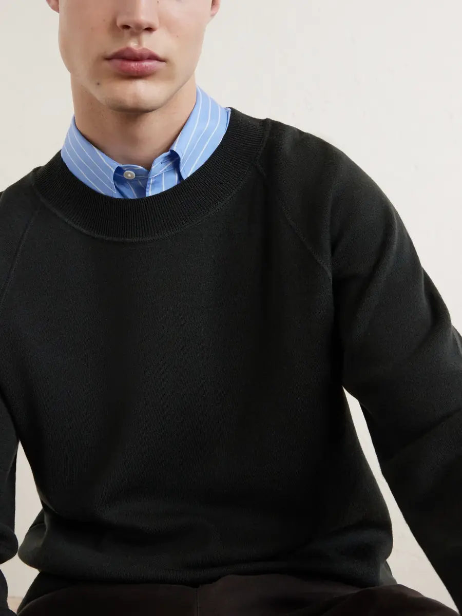 Margaret Howell MHL. Merino Wool Sweatshirt - Men | Thumbnail 5 Margaret Howell MHL. Merino Wool Sweatshirt - Men | Thumbnail 5