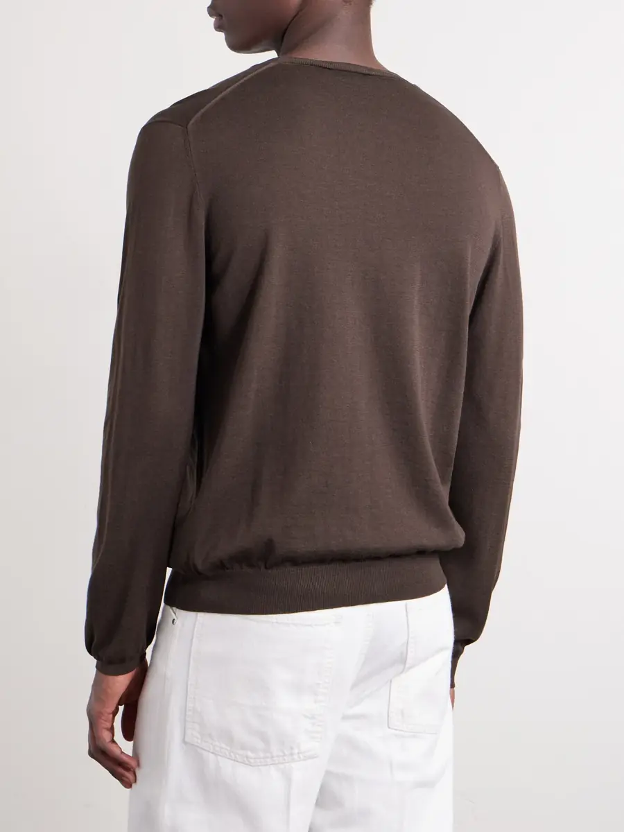 Slowear Cotton and Silk-Blend Sweater - Men | Thumbnail 4 Slowear Cotton and Silk-Blend Sweater - Men | Thumbnail 4