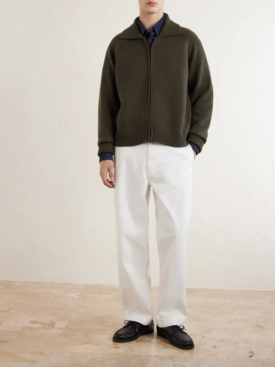 Margaret Howell Merino Wool Zip-Up Cardigan - Men | Thumbnail 2 Margaret Howell Merino Wool Zip-Up Cardigan - Men | Thumbnail 2