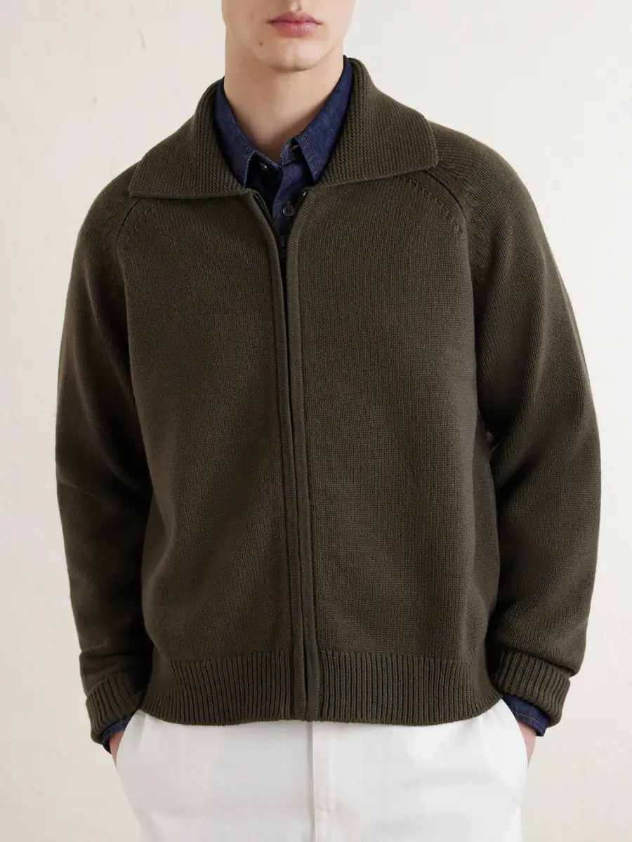 Margaret Howell Merino Wool Zip-Up Cardigan - Men | Thumbnail 3 Margaret Howell Merino Wool Zip-Up Cardigan - Men | Thumbnail 3