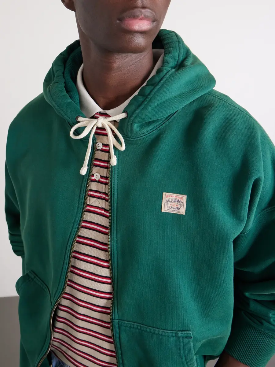 Polo Ralph Lauren Logo-Appliquéd Cotton-Jersey Zip-Up Hoodie - Men | Thumbnail 5