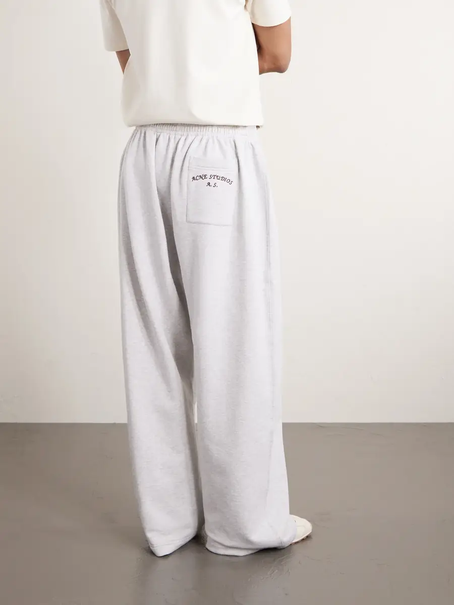 Acne Studios Prowser Oversized Wide-Leg Cotton-Blend Jersey Sweatpants - Men | Thumbnail 4 Acne Studios Prowser Oversized Wide-Leg Cotton-Blend Jersey Sweatpants - Men | Thumbnail 4
