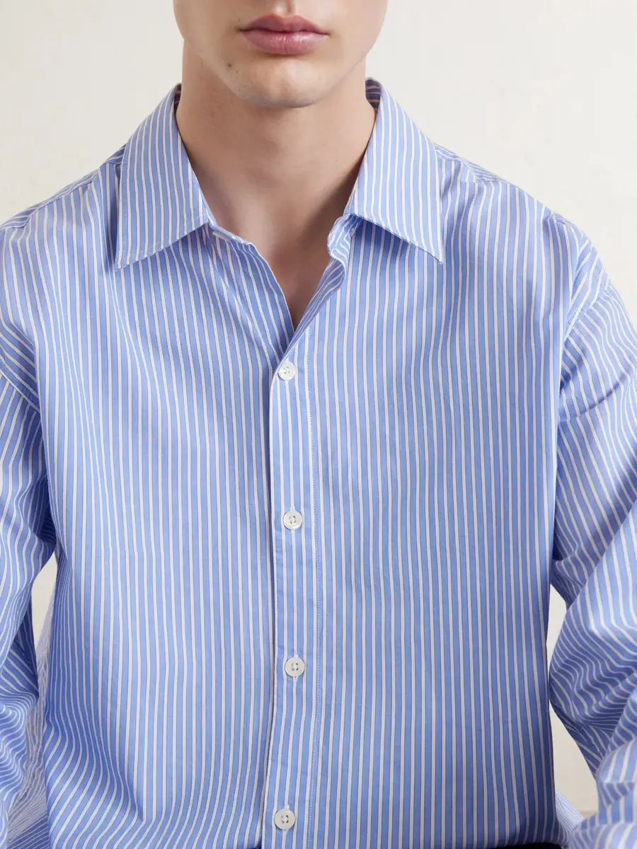mfpen Generous Striped Cotton Shirt - Men | Thumbnail 5 mfpen Generous Striped Cotton Shirt - Men | Thumbnail 5