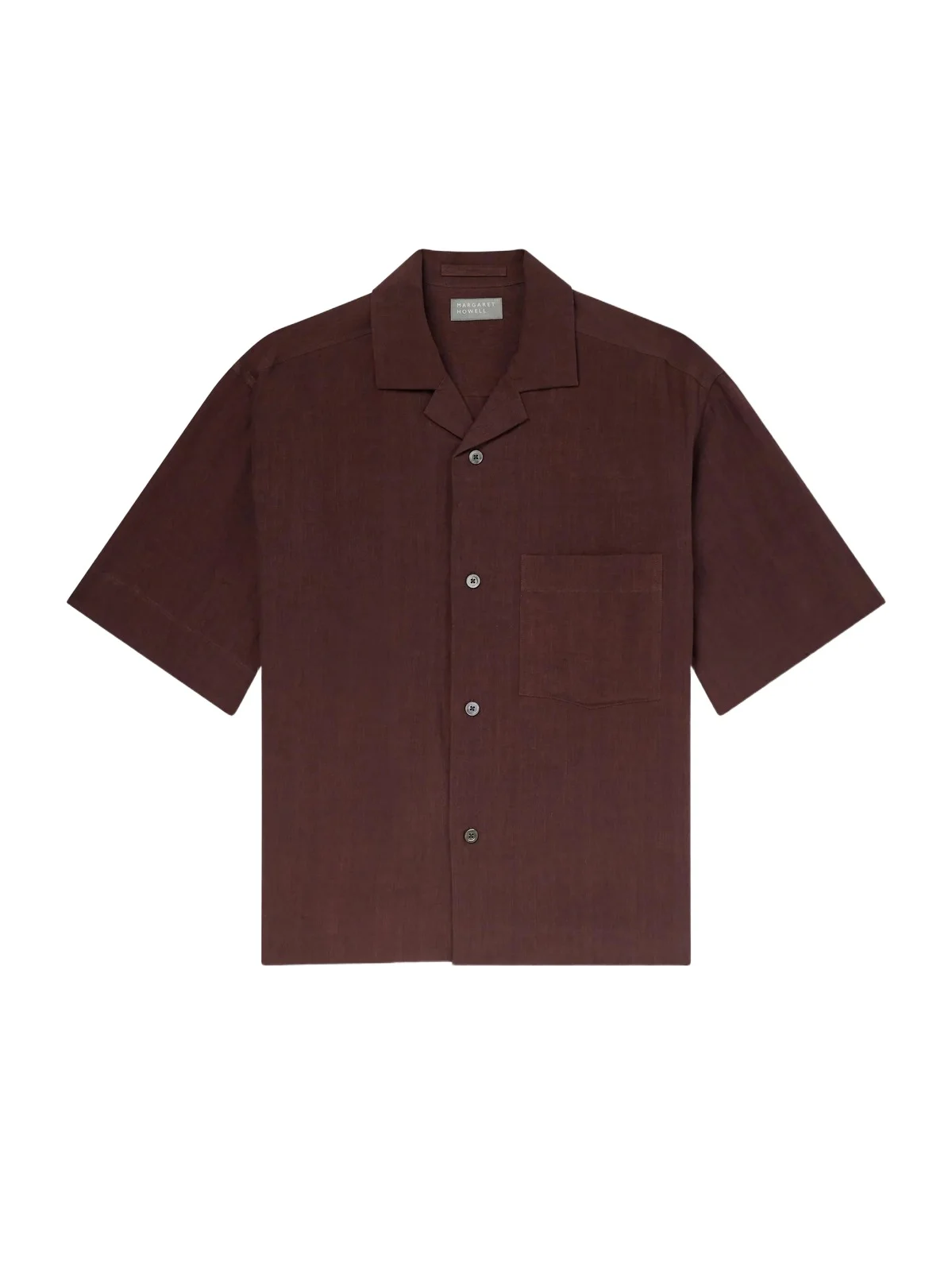 Camp-Collar Linen Shirt - Men Camp-Collar Linen Shirt - Men