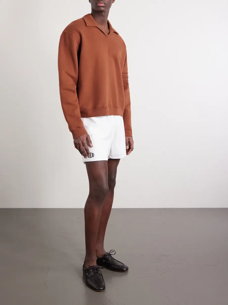 BODE Field Straight-Leg Logo-Embroidered Cotton-Twill Shorts - Men | Thumbnail 2 BODE Field Straight-Leg Logo-Embroidered Cotton-Twill Shorts - Men | Thumbnail 2
