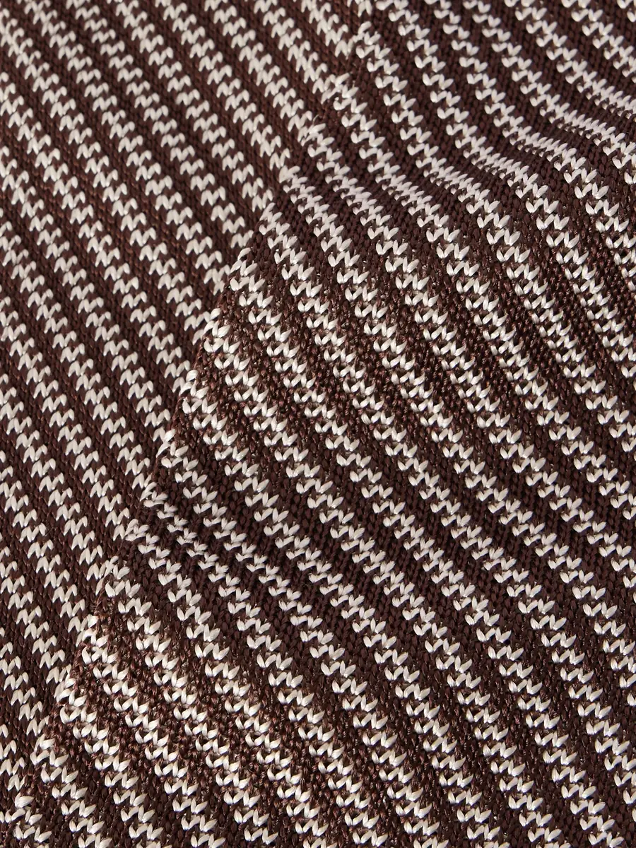 mfpen 6cm Striped Knitted Silk Tie - Men | Thumbnail 4
