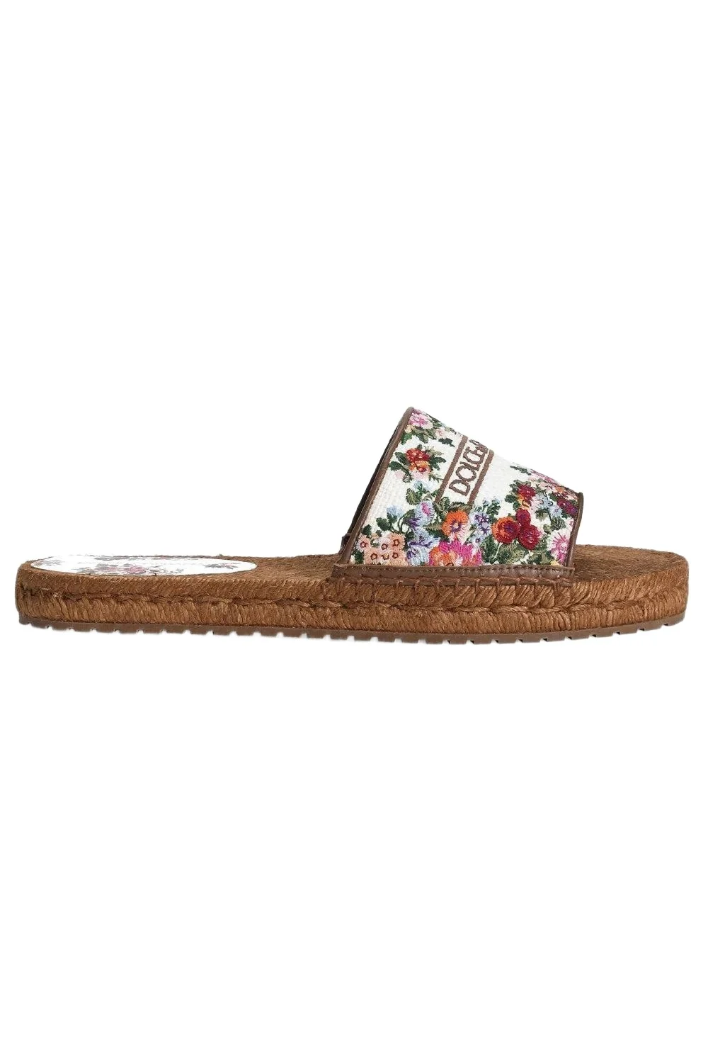 Embroidered Espadrille Slide