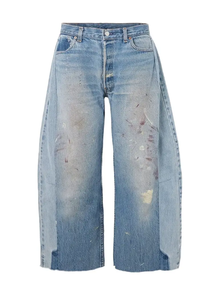 B SIDES Lasso Distressed Cropped Mid-rise Wide-leg Jeans | Image 1 B SIDES Lasso Distressed Cropped Mid-rise Wide-leg Jeans | Image 1