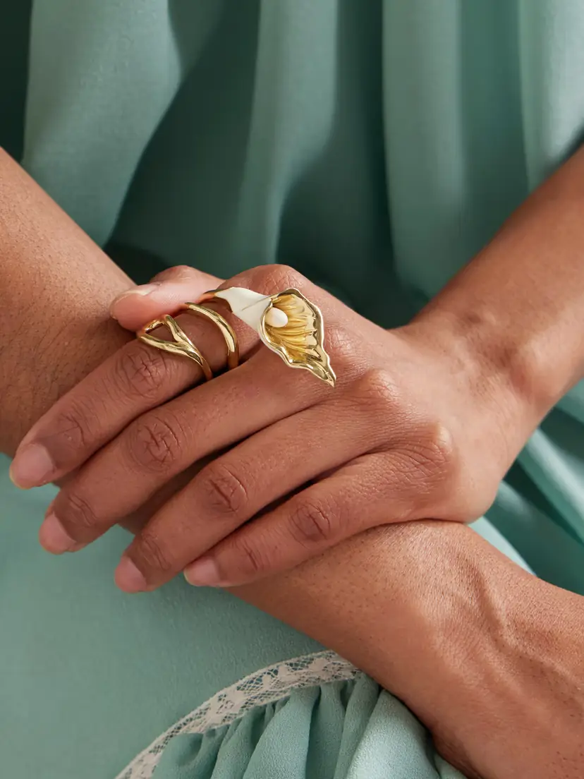 Chloé tone And Enamel Ring | Thumbnail 2 Chloé tone And Enamel Ring | Thumbnail 2