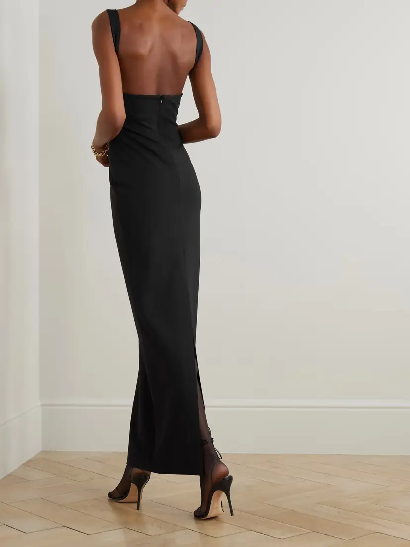 Solace London Joni Stretch-crepe Maxi Dress | Thumbnail 3 Solace London Joni Stretch-crepe Maxi Dress | Thumbnail 3
