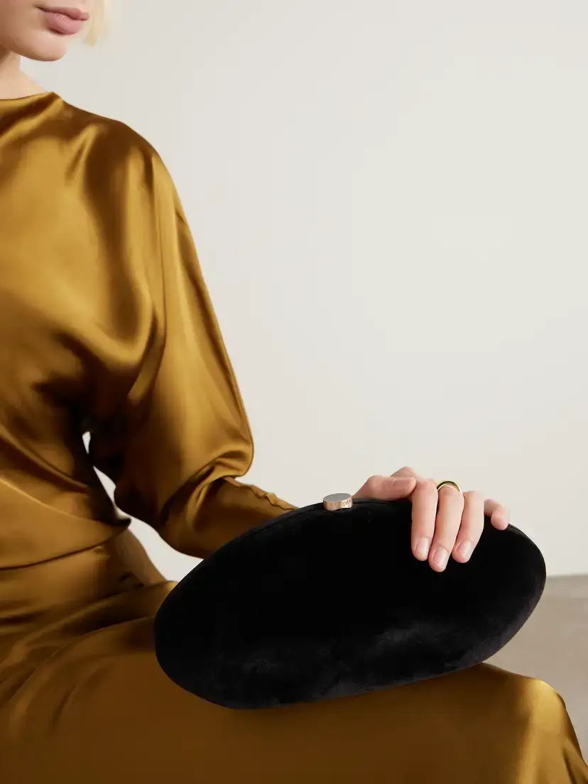 Cult Gaia The Caldera Velvet Clutch | Thumbnail 2 Cult Gaia The Caldera Velvet Clutch | Thumbnail 2