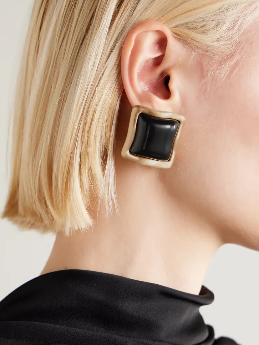 Cult Gaia Suni Gold-tone And Resin Earrings | Thumbnail 2
