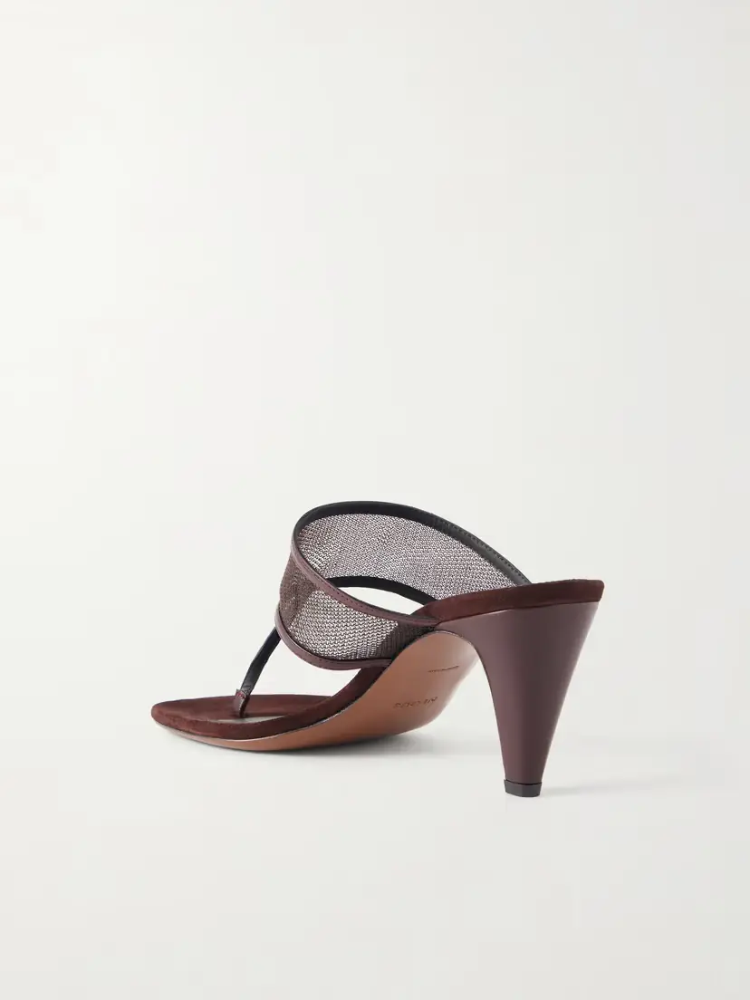 NEOUS Vena 65 Leather-trimmed Mesh Sandals | Thumbnail 3 NEOUS Vena 65 Leather-trimmed Mesh Sandals | Thumbnail 3