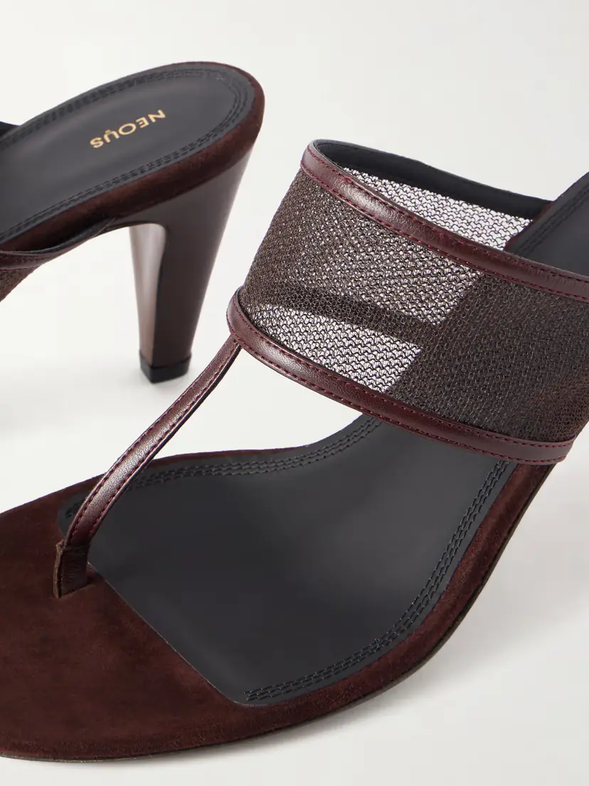 NEOUS Vena 65 Leather-trimmed Mesh Sandals | Thumbnail 5 NEOUS Vena 65 Leather-trimmed Mesh Sandals | Thumbnail 5
