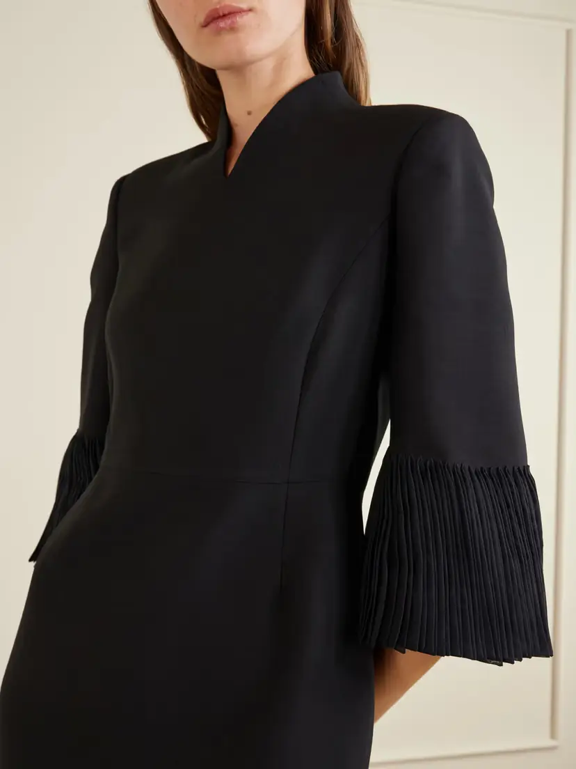 Valentino Garavani Wool And Silk-blend Crepe Midi Dress | Thumbnail 4 Valentino Garavani Wool And Silk-blend Crepe Midi Dress | Thumbnail 4