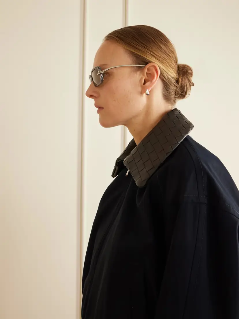 Bottega Veneta Eyewear Knot Rectangular-frame Acetate And Silver-tone Sunglasses | Thumbnail 4
