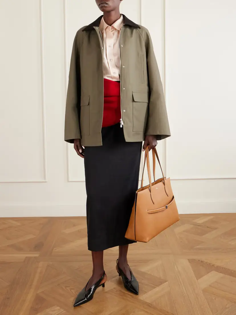 TOTEME Corduroy-trimmed Cotton-gabardine Coat | Thumbnail 2