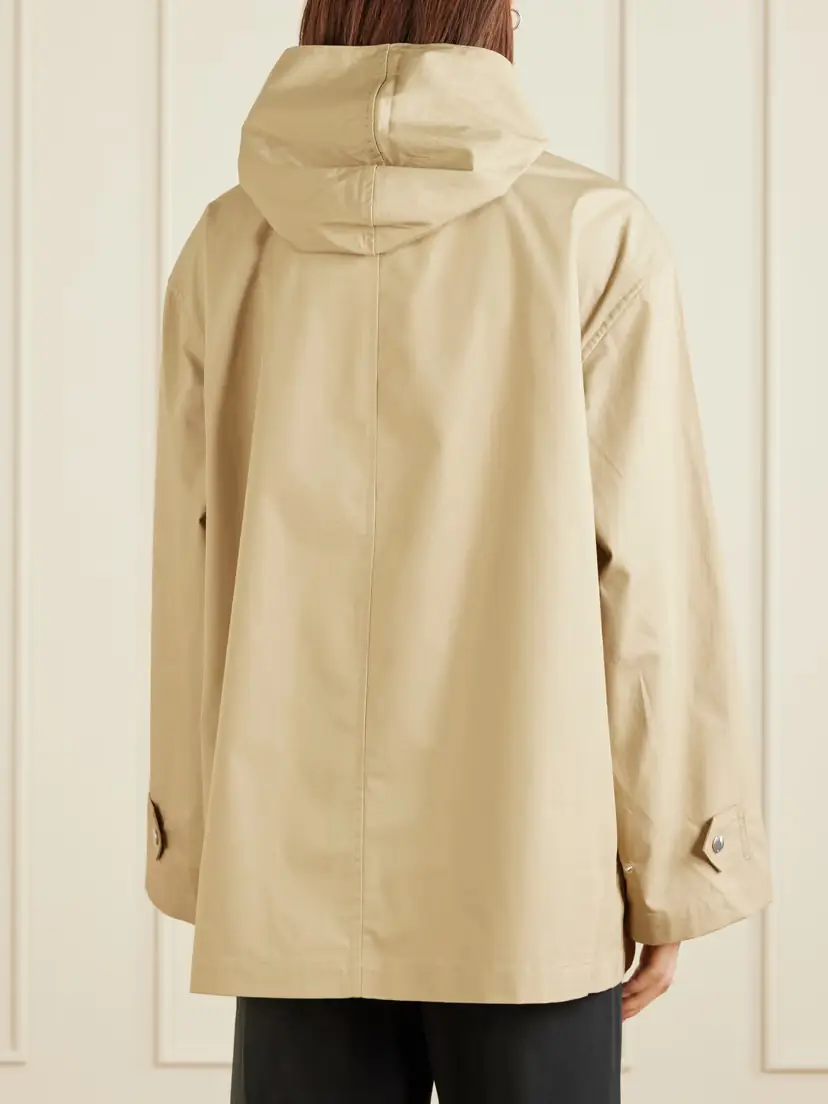 TOTEME Scarf-detailed Organic Cotton Jacket | Thumbnail 4 TOTEME Scarf-detailed Organic Cotton Jacket | Thumbnail 4