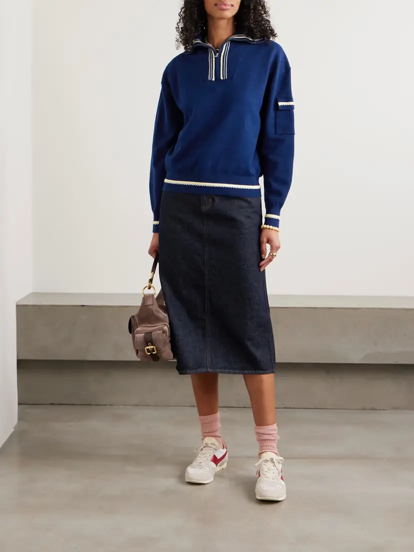 Guest In Residence Jib Striped Cotton And Cashmere-blend Turtleneck Sweater | Thumbnail 2 Guest In Residence Jib Striped Cotton And Cashmere-blend Turtleneck Sweater | Thumbnail 2