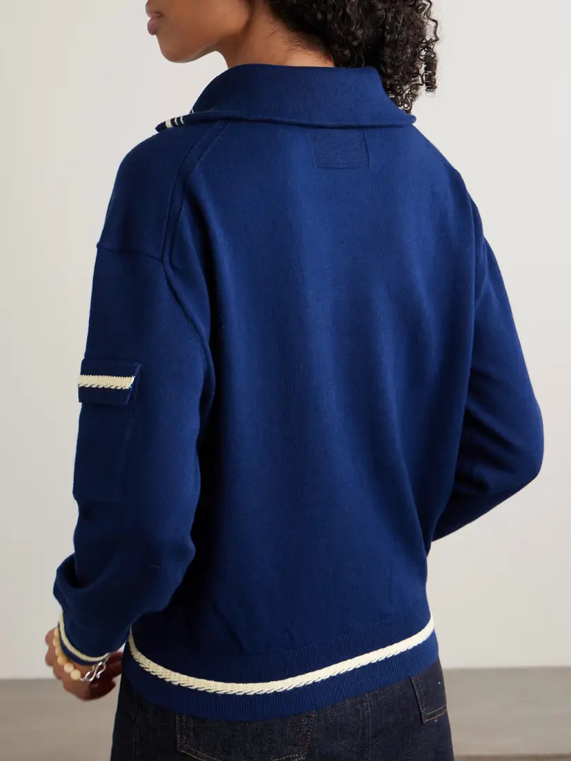 Guest In Residence Jib Striped Cotton And Cashmere-blend Turtleneck Sweater | Thumbnail 4 Guest In Residence Jib Striped Cotton And Cashmere-blend Turtleneck Sweater | Thumbnail 4