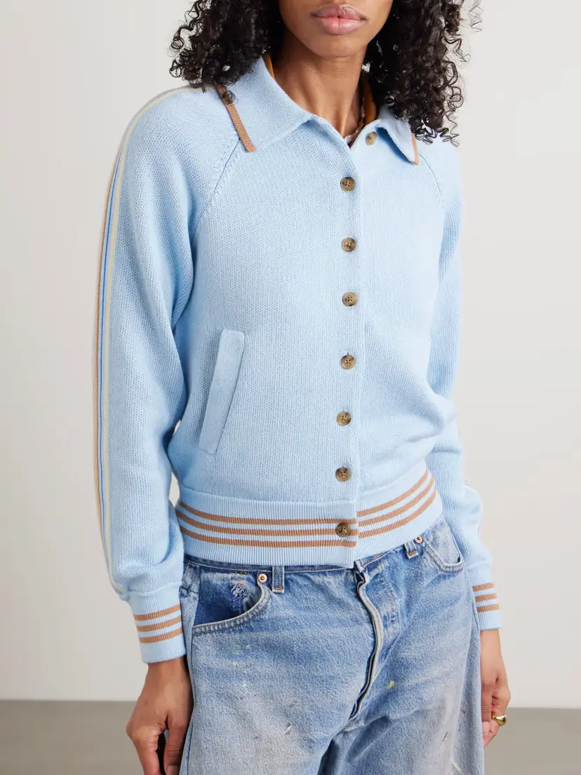 Guest In Residence Varsity Striped Cotton-blend Jacket | Thumbnail 3