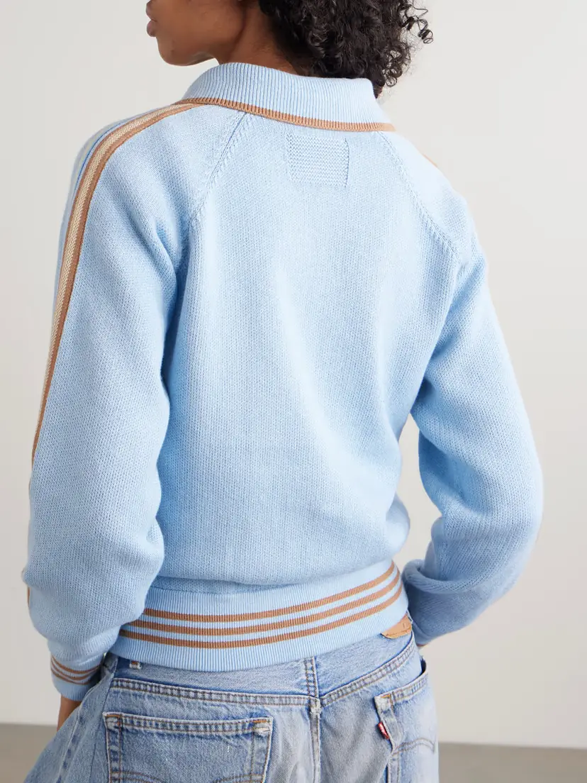 Guest In Residence Varsity Striped Cotton-blend Jacket | Thumbnail 4