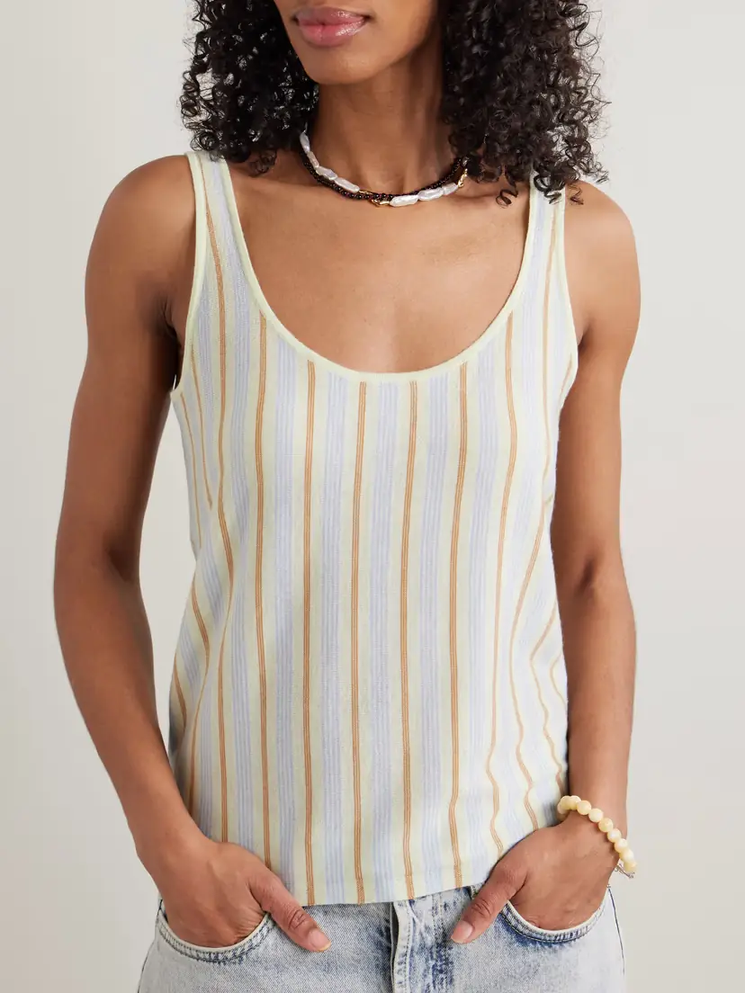 Guest In Residence Striped Cashmere Tank | Thumbnail 3 Guest In Residence Striped Cashmere Tank | Thumbnail 3