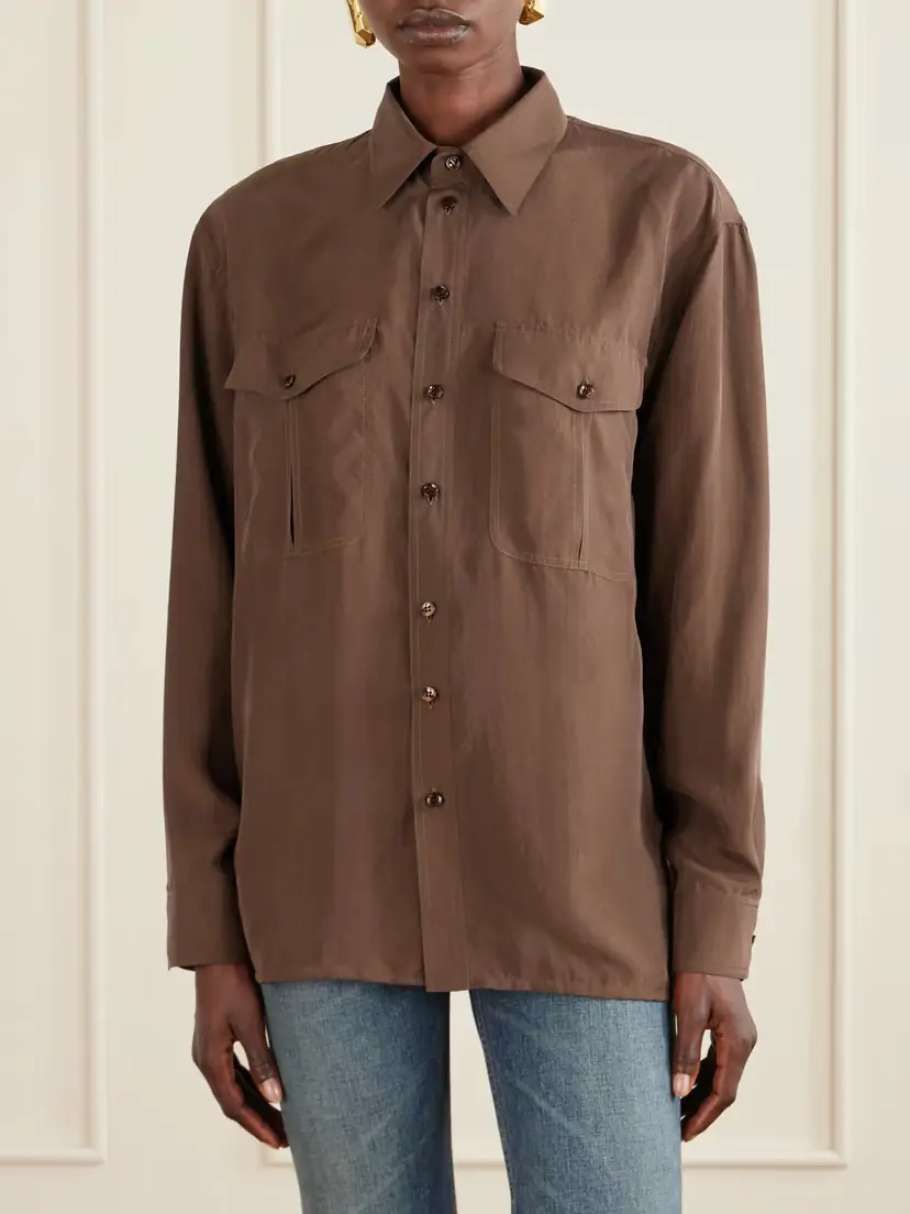 Saint Laurent Silk Habotai Shirt | Thumbnail 3