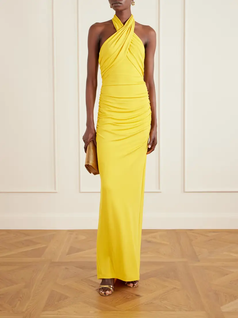 Carolina Herrera Satin Halterneck Gown | Thumbnail 2 Carolina Herrera Satin Halterneck Gown | Thumbnail 2