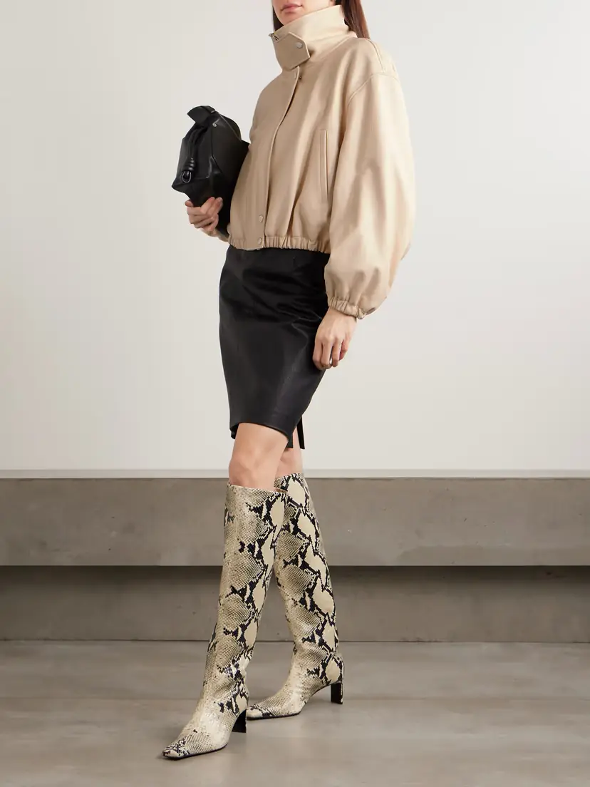 Nour Hammour Pia Textured-leather Jacket | Thumbnail 2