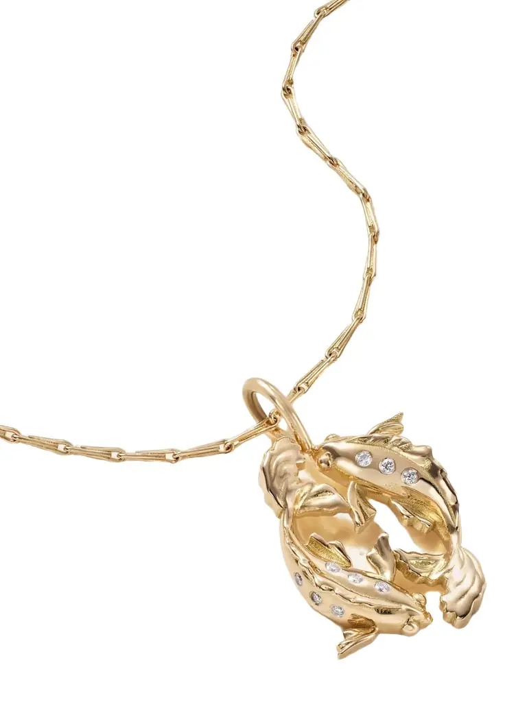 Brent Neale Pisces 18-karat Gold Diamond Necklace | Image 1 Brent Neale Pisces 18-karat Gold Diamond Necklace | Image 1