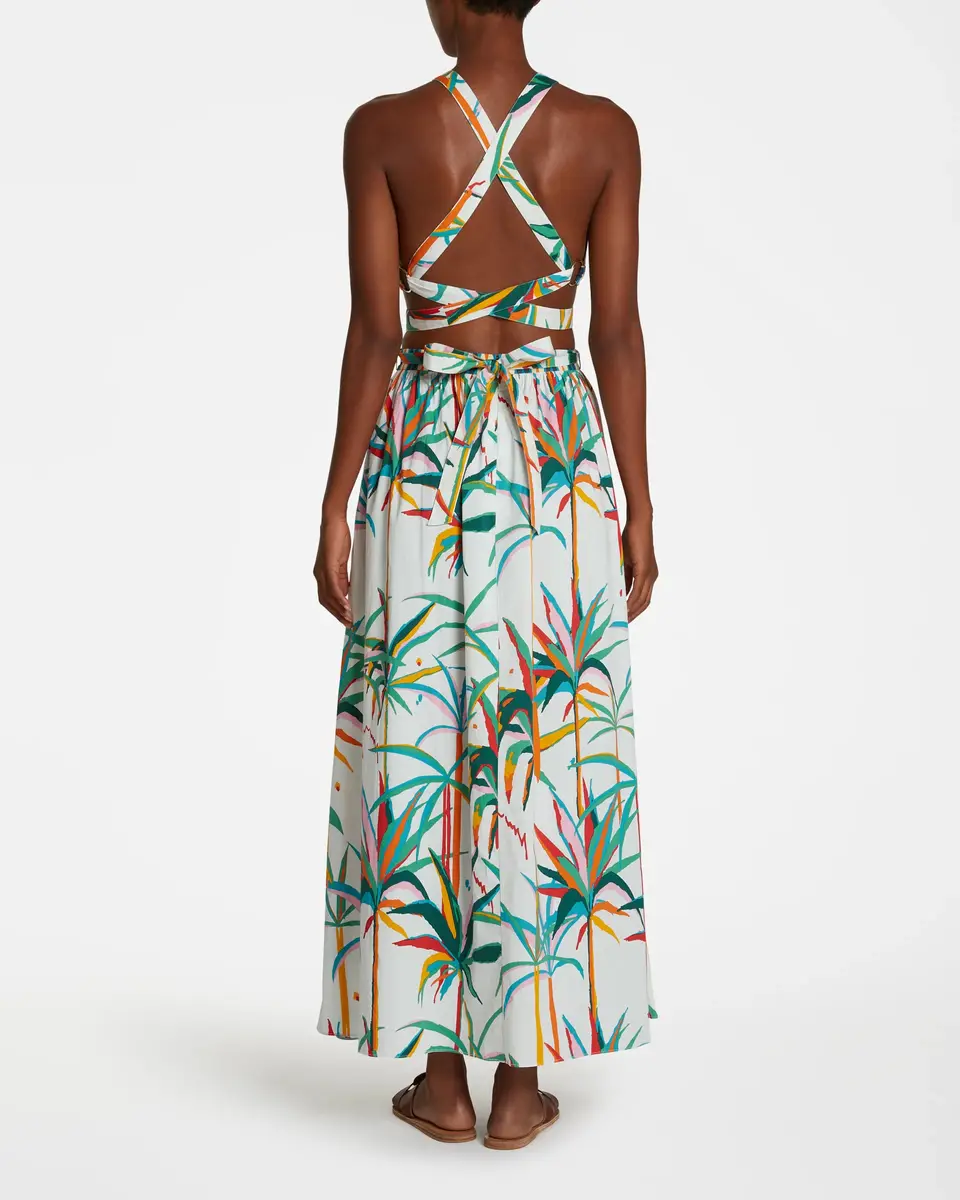 Emporio Sirenuse Alaia Dress in Tropical Sunset | Thumbnail 3 Emporio Sirenuse Alaia Dress in Tropical Sunset | Thumbnail 3