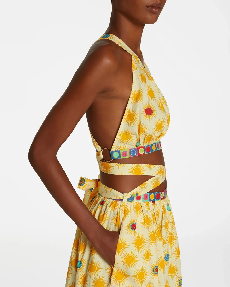 Emporio Sirenuse Alaia Dress in Yellow Smile | Thumbnail 4