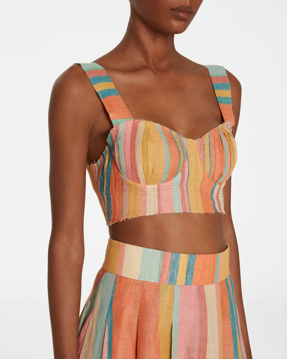 Emporio Sirenuse Dalia Rainbow Stripe Linen Top | Thumbnail 71 Emporio Sirenuse Dalia Rainbow Stripe Linen Top | Thumbnail 71