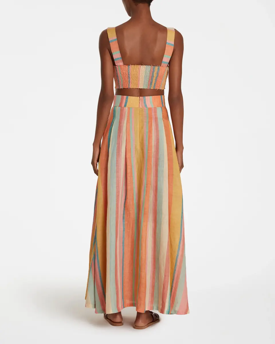Emporio Sirenuse Dalia Rainbow Stripe Linen Top | Thumbnail 72 Emporio Sirenuse Dalia Rainbow Stripe Linen Top | Thumbnail 72