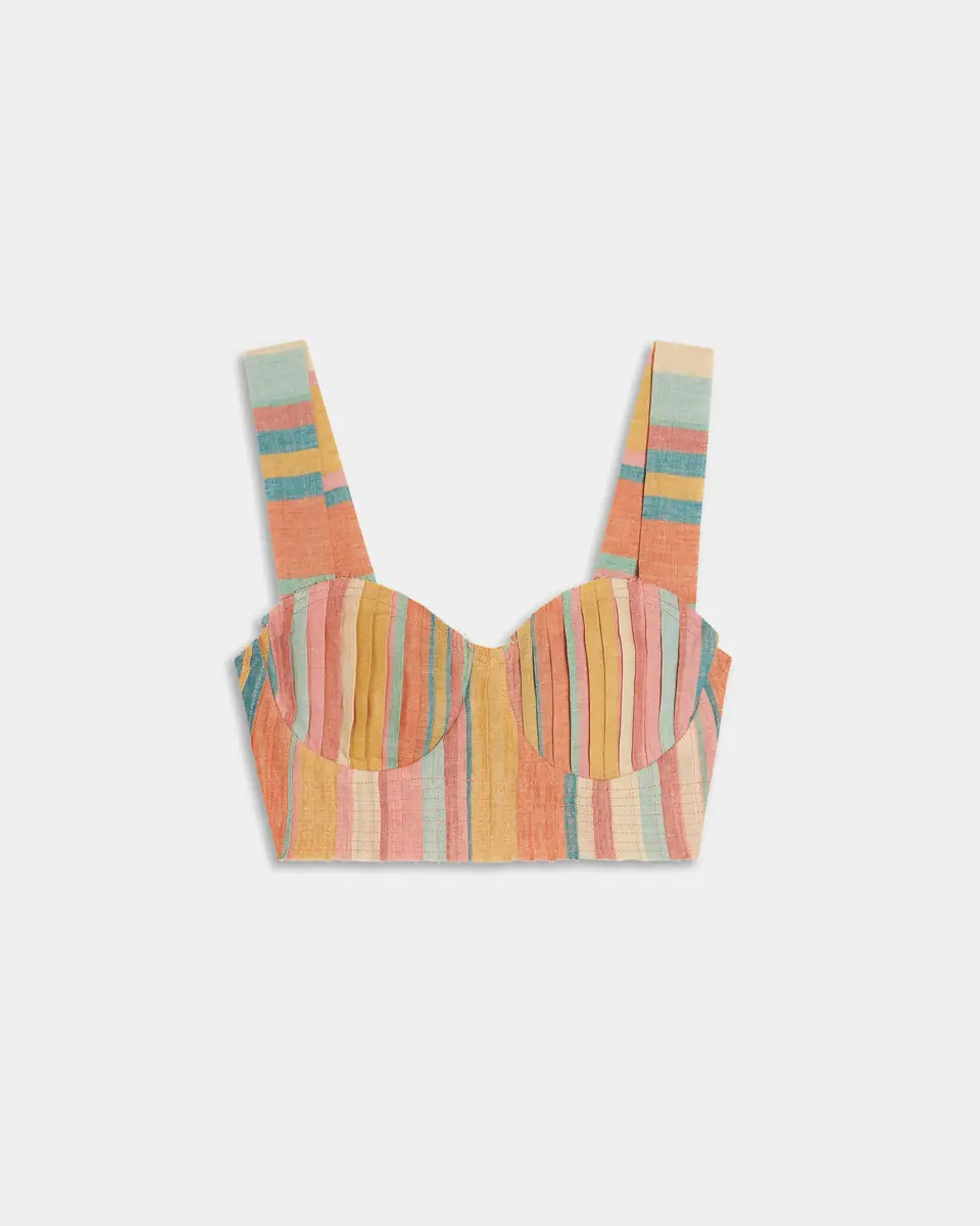 Emporio Sirenuse Dalia Rainbow Stripe Linen Top | Thumbnail 79 Emporio Sirenuse Dalia Rainbow Stripe Linen Top | Thumbnail 79
