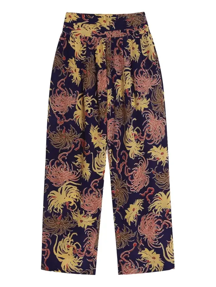 Levante Pants in Silk China Flowers Levante Pants in Silk China Flowers