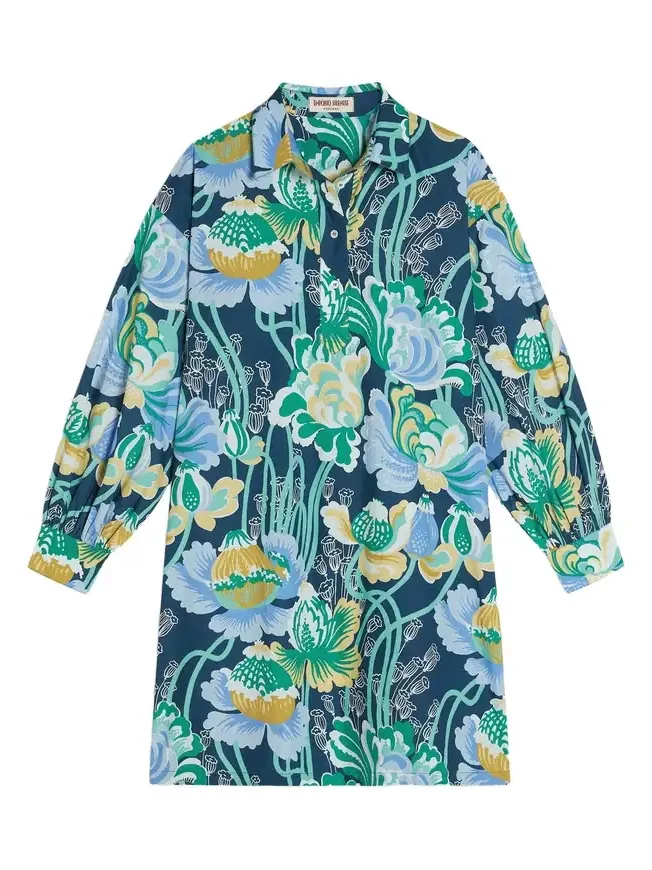 Emporio Sirenuse Long Raissa Poppy Shirt